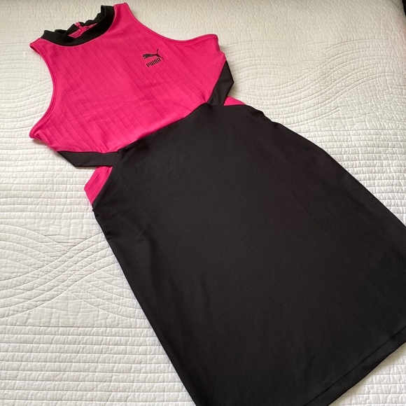 Puma Bodycon Cutout Mini Dress Hot Pink Black M NWT - Picture 17 of 17